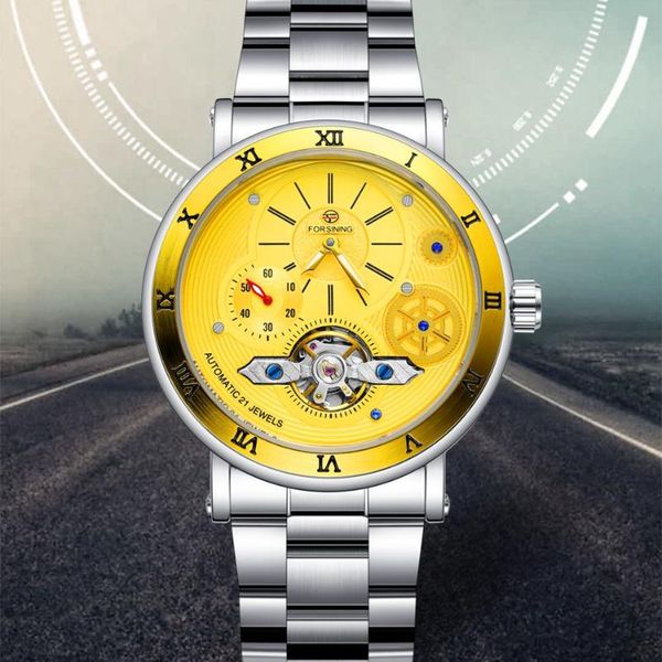 wristwatches 2021 forsining men's watches golden tourbillon automatic movement mechanical watch for men wrist relojes hombre, Slivery;brown
wristwatches 2021 forsining men's watches golden tourbillon automatic movement mechanical watch for men wrist relojes hombre, Slivery;brown