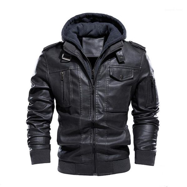 men's motorcycle leather jackets autumn winter vintage mens coats fashion biker jacket brand clothing fur & faux, Black
men's motorcycle leather jackets autumn winter vintage mens coats fashion biker jacket brand clothing fur & faux, Black