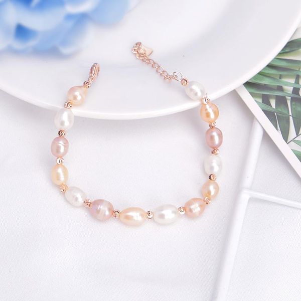 beaded, strands simple and fresh 5-6 m pearl bracelet color solid agate couple gift wholesale, Black 
beaded, strands simple and fresh 5-6 m pearl bracelet color solid agate couple gift wholesale, Black