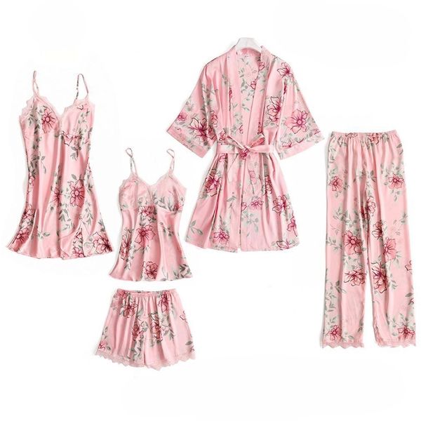 5pcs pajamas sleep set women nightwear v-neck lace sleepwear nightie bathrobe wear home suit negligee spring robe gown 211007, Black;red
5pcs pajamas sleep set women nightwear v-neck lace sleepwear nightie bathrobe wear home suit negligee spring robe gown 211007, Black;red