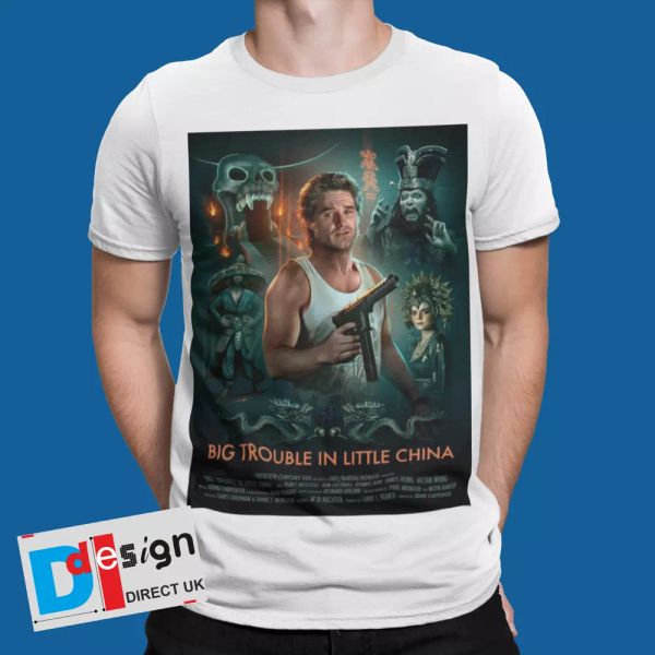 big trouble in little china t-shirt movie poster retro 80s 90s japan teee, White;black
big trouble in little china t-shirt movie poster retro 80s 90s japan teee, White;black