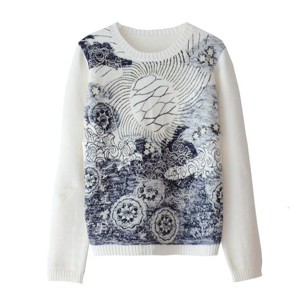 sweater knit home d 2021 early spring sunrise flower heavy industry embroidery digital pattern wool bottomed blouse women's, White;black
sweater knit home d 2021 early spring sunrise flower heavy industry embroidery digital pattern wool bottomed blouse women's, White;black