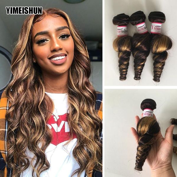 8-30inches highlight loose wave bundles ombre human hair machine double weft 1/3/4 bulks, Black
8-30inches highlight loose wave bundles ombre human hair machine double weft 1/3/4 bulks, Black