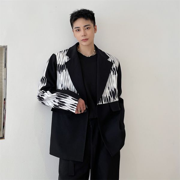 men's suits & blazers fashion splice streetwear korean autumn spring suit jacket men vintage casual blazer coat uftj, White;black
men's suits & blazers fashion splice streetwear korean autumn spring suit jacket men vintage casual blazer coat uftj, White;black