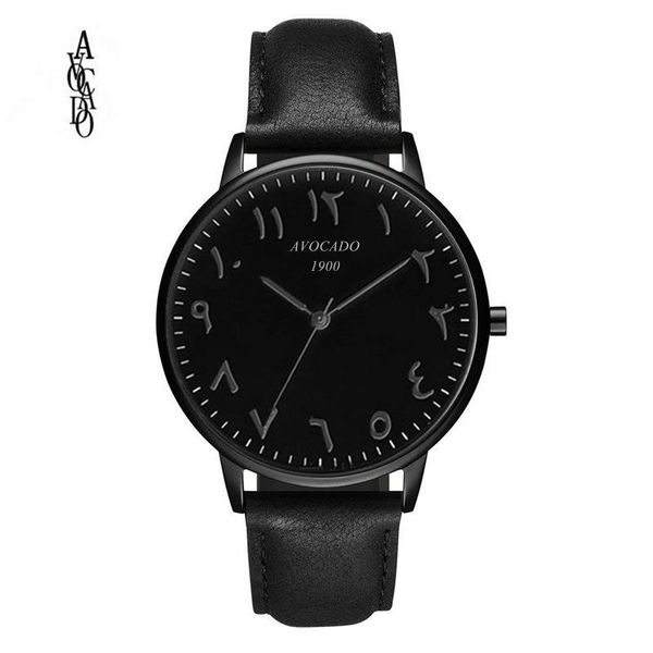 wristwatches avocado 2021 arabic men's watch quartz simple fashion black leather strap, Slivery;brown
wristwatches avocado 2021 arabic men's watch quartz simple fashion black leather strap, Slivery;brown