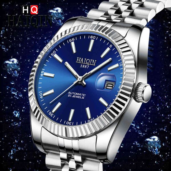 haiqin new fire luxury gentlemen clocks blue mechanical men casual business pole wars hombre, Slivery;brown
haiqin new fire luxury gentlemen clocks blue mechanical men casual business pole wars hombre, Slivery;brown