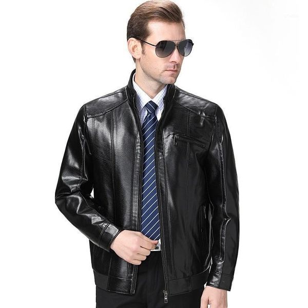 men's leather & faux and autumn winter sheepskin clothes middle-aged male wear lapel jackets, Black
men's leather & faux and autumn winter sheepskin clothes middle-aged male wear lapel jackets, Black