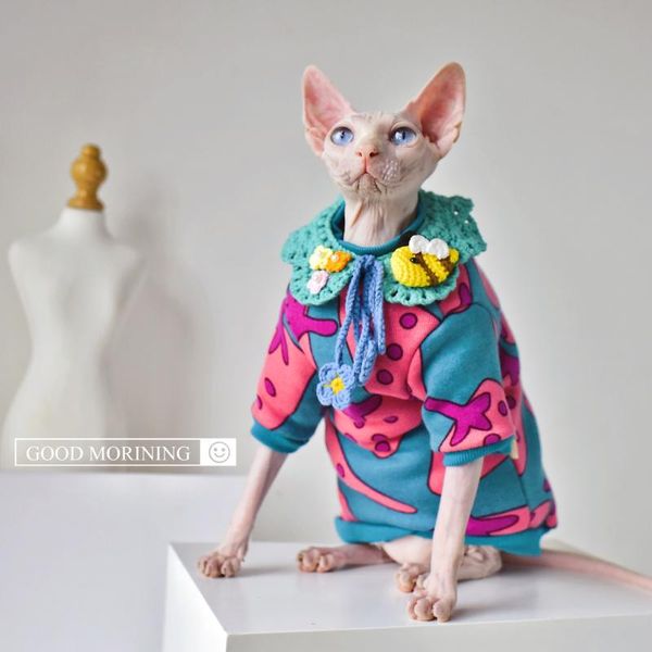 cat costumes sphynx clothes inner velvet winter warm and thick hairles clohtes for cornish rex, devon peterbald,knnis,abbey
cat costumes sphynx clothes inner velvet winter warm and thick hairles clohtes for cornish rex, devon peterbald,knnis,abbey