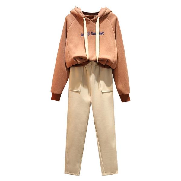 two piece dress big yards size l -4xl women's hoodies pants 2 pcs clothing set fleece hooded cloth straight leg casual suits outfit lei, White
two piece dress big yards size l -4xl women's hoodies pants 2 pcs clothing set fleece hooded cloth straight leg casual suits outfit lei, White
