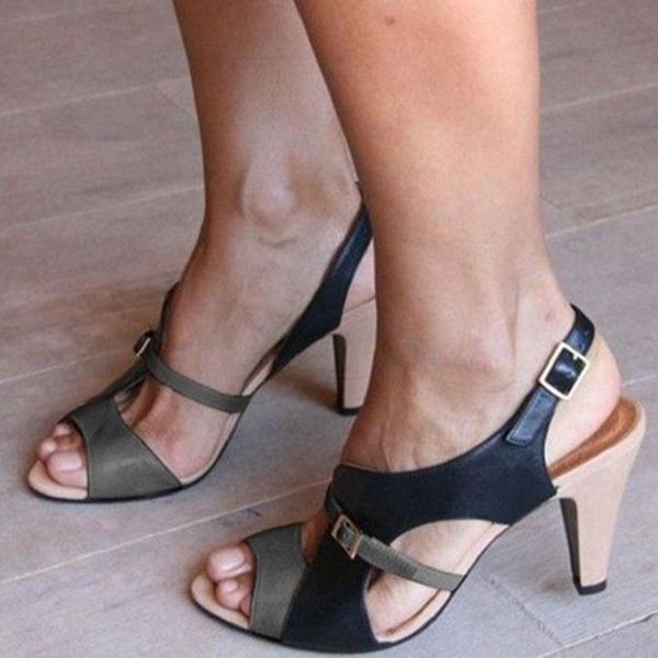 women sandals high heels mix color vintage ladies shoes summer open toe buckle strap roman large size sandalias mujer, Black
women sandals high heels mix color vintage ladies shoes summer open toe buckle strap roman large size sandalias mujer, Black