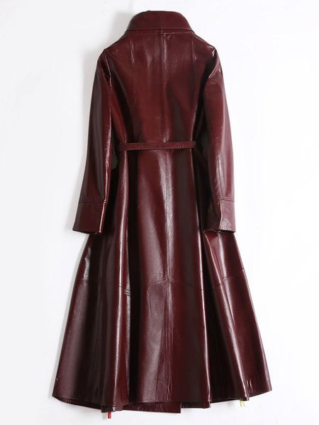women's leather & faux real 200% coat female streetwear long genuine jacket women winter clothes sheepskin + belt hiver 22099, Black
women's leather & faux real 200% coat female streetwear long genuine jacket women winter clothes sheepskin + belt hiver 22099, Black