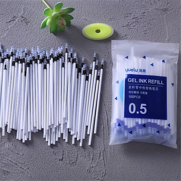 gel pens 100 pcs/set 0.5mm blue black ink pen refill rod washable handle school writing stationery refills office supplies
gel pens 100 pcs/set 0.5mm blue black ink pen refill rod washable handle school writing stationery refills office supplies