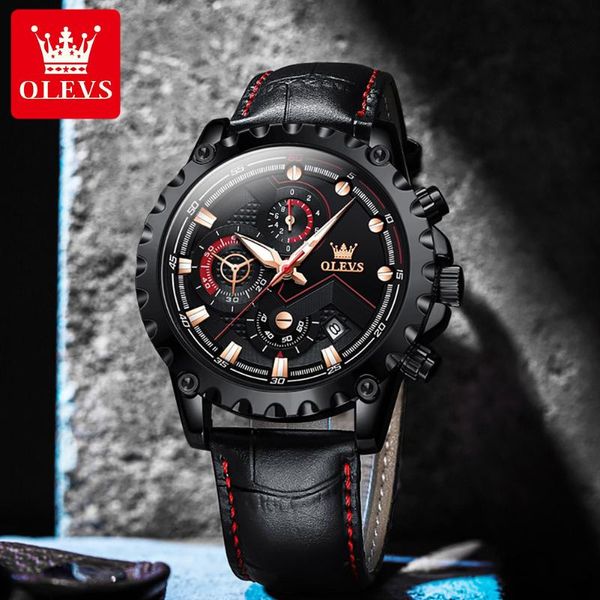 wristwatches olves fashion mens watches leather sport watch men quartz date clock waterproof wristwatch chronograph, Slivery;brown
wristwatches olves fashion mens watches leather sport watch men quartz date clock waterproof wristwatch chronograph, Slivery;brown