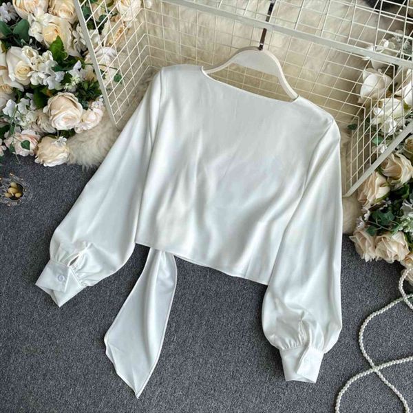 autumn japan style tassel design womens shirts irregular nipped waist slim v neck short chiffon blouse gx1060, White
autumn japan style tassel design womens shirts irregular nipped waist slim v neck short chiffon blouse gx1060, White