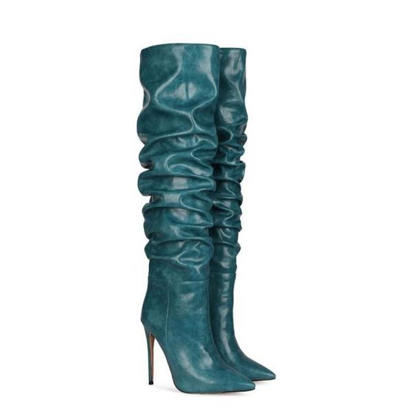 boots over-the-knee fashion women's autumn winter high heels pointed toe thin heel shoes women pleated botas mujer, Black
boots over-the-knee fashion women's autumn winter high heels pointed toe thin heel shoes women pleated botas mujer, Black