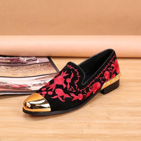 dress shoes ch.kwok gold and handmade printing gentleman red bottom luxury men party wedding loafers men's flats, Black
dress shoes ch.kwok gold and handmade printing gentleman red bottom luxury men party wedding loafers men's flats, Black