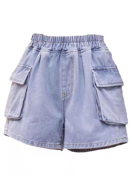 women's shorts plus size blue denim high waist loose big pockets 2021 summer style cotton chic casual elastic, White;black
women's shorts plus size blue denim high waist loose big pockets 2021 summer style cotton chic casual elastic, White;black