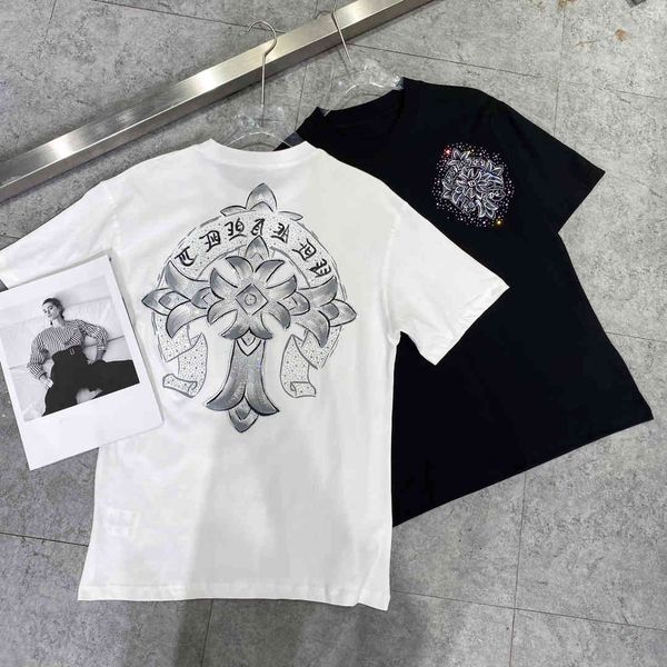gaojiechao brand new summer ch cro hand painted cross diamond pattern printed casual short sleeve t-shirt, White;black
gaojiechao brand new summer ch cro hand painted cross diamond pattern printed casual short sleeve t-shirt, White;black