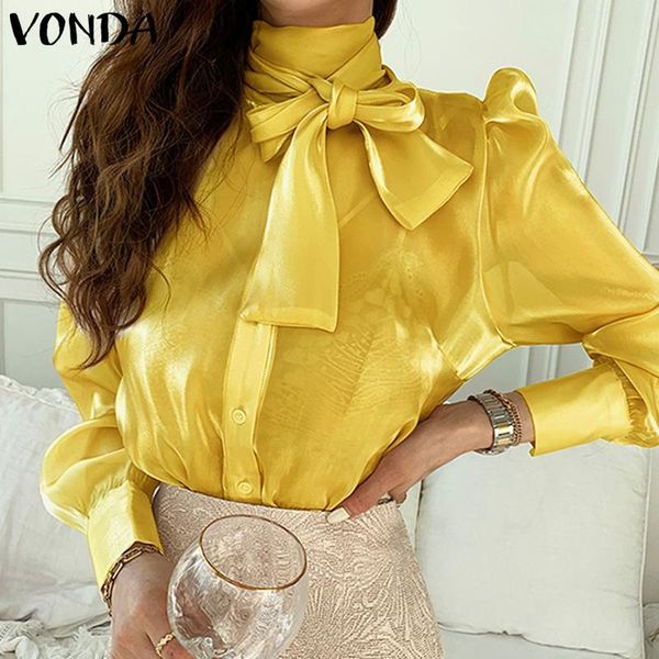 women's blouses & shirts women satin lace blouse summer puff sleeve party 2021 vonda blusas femininas, White
women's blouses & shirts women satin lace blouse summer puff sleeve party 2021 vonda blusas femininas, White