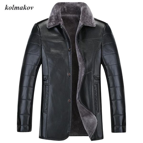 men's fur & faux arrival winter style men leather coat fashion casual solid wool liner thick warm pu overcoat size -7xl, Black
men's fur & faux arrival winter style men leather coat fashion casual solid wool liner thick warm pu overcoat size -7xl, Black