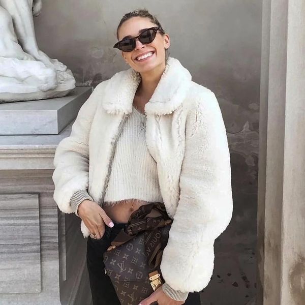 women's fur & faux foridol fluffy coat jacket women winter warm thick white cozy teddy bear oversize casual chaqueta, Black
women's fur & faux foridol fluffy coat jacket women winter warm thick white cozy teddy bear oversize casual chaqueta, Black