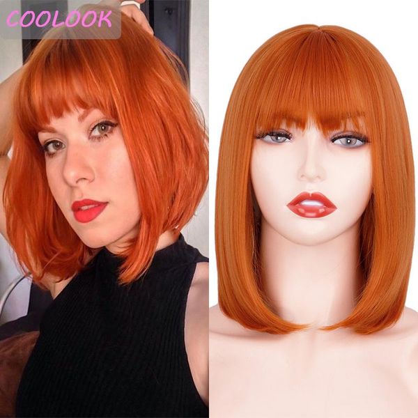 synthetic wigs straight bob orange with bangs 18 inch ginger cosplay lolita for black women heat resistant false hair
synthetic wigs straight bob orange with bangs 18 inch ginger cosplay lolita for black women heat resistant false hair