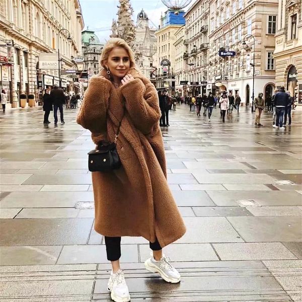 women's wool & blends autumn winter women long beige teddy coat stylish female thick warm cashmere jacket casual girls streetwear coats, Black
women's wool & blends autumn winter women long beige teddy coat stylish female thick warm cashmere jacket casual girls streetwear coats, Black