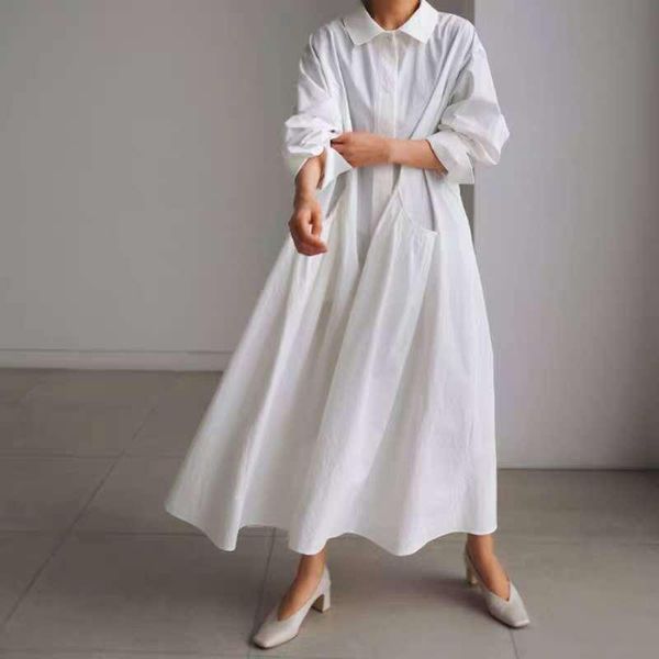 casual dresses johnature 2021 korean solid color plus size bandage a-line autumn turn-down collar pockets button women dress, Black;gray
casual dresses johnature 2021 korean solid color plus size bandage a-line autumn turn-down collar pockets button women dress, Black;gray