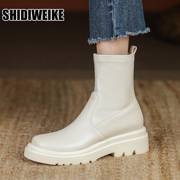 boots platform women chunky thick sole round toe pu pure color shallow mouth slip on fashionable versatile cool ladies, Black
boots platform women chunky thick sole round toe pu pure color shallow mouth slip on fashionable versatile cool ladies, Black