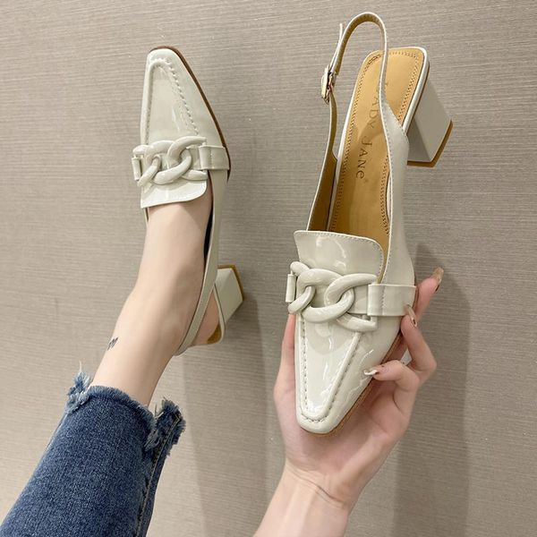sandals shallow mouth closed toe retro woman shoes suit female beige 2021 summer high heels original black fashion comfort g
sandals shallow mouth closed toe retro woman shoes suit female beige 2021 summer high heels original black fashion comfort g