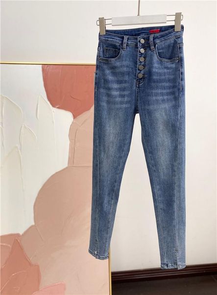 women's jeans women pants 2021 autumn mid-high waist multi-button stretch slim-fit blue
women's jeans women pants 2021 autumn mid-high waist multi-button stretch slim-fit blue
