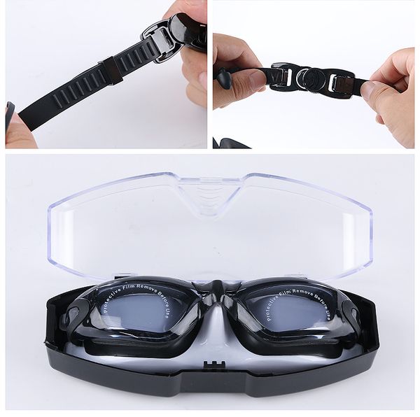 2022 silicone swimming sunglasses for myopia swimming siamese earplugs electroplating anti-fog, White;black
2022 silicone swimming sunglasses for myopia swimming siamese earplugs electroplating anti-fog, White;black