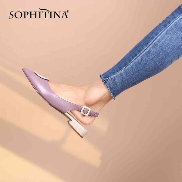 sophitina flat woman genuien leather purple button decortaon pointed toe shallow slingbacks buckle strap causa shoe pc672 210513, Black
sophitina flat woman genuien leather purple button decortaon pointed toe shallow slingbacks buckle strap causa shoe pc672 210513, Black