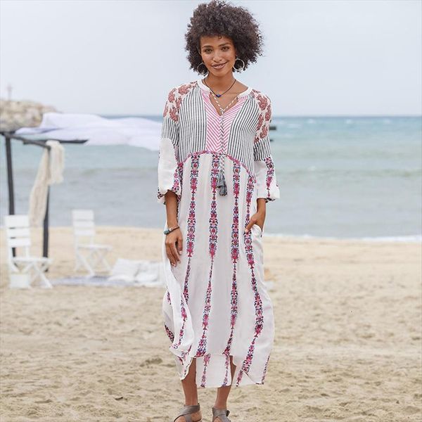 100% cotton pink bohemian womens dress printed tassel loose summer beach for women plus size beachwear caftan maxi dresses n1222, Black;gray
100% cotton pink bohemian womens dress printed tassel loose summer beach for women plus size beachwear caftan maxi dresses n1222, Black;gray