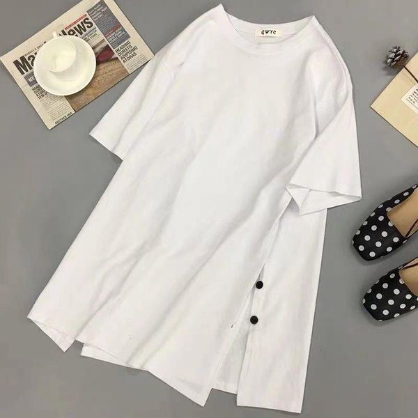 cotton summer vogue harajuku black women short sleeve split loose casual girl tee fy22, White
cotton summer vogue harajuku black women short sleeve split loose casual girl tee fy22, White