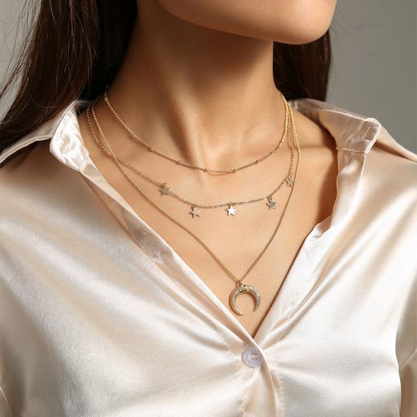 chains necklace, Silver