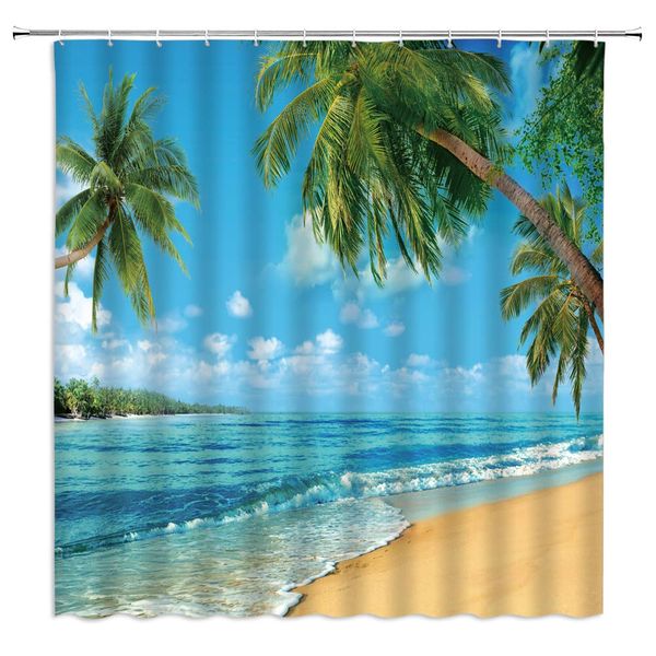 beach shower curtain summer blue ocean beach waves green forest coconut trees romantic holiday landscape,70x70 inch polyester
beach shower curtain summer blue ocean beach waves green forest coconut trees romantic holiday landscape,70x70 inch polyester