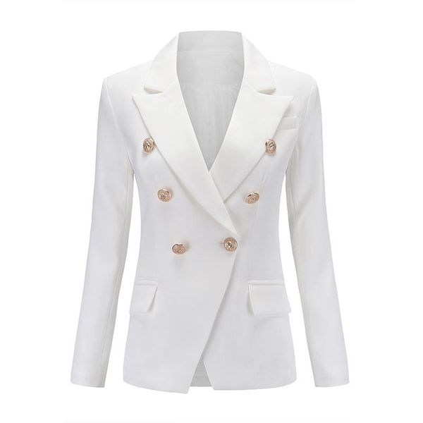women's suits & blazers european runway classic designer shawl collar double breasted buttons black white office lady blazer, White;black
women's suits & blazers european runway classic designer shawl collar double breasted buttons black white office lady blazer, White;black