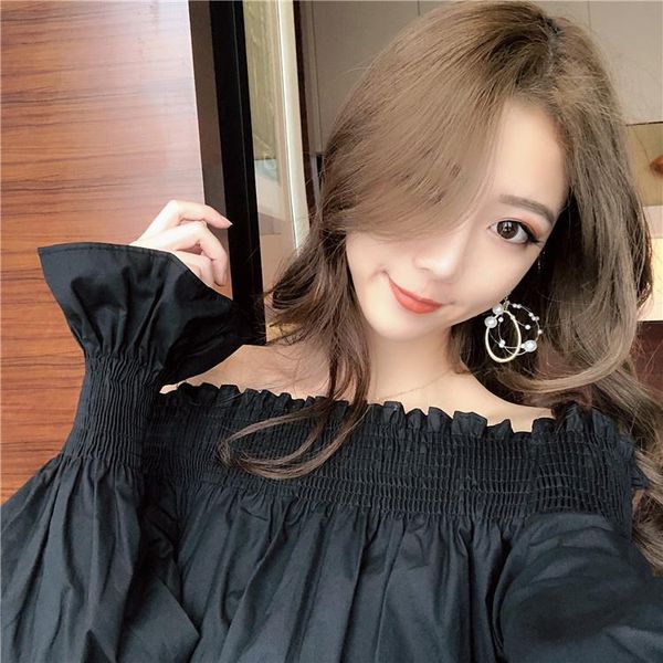 women's blouses & shirts 2021 spring and autumn belly-covering chiffon shirt long, White 
women's blouses & shirts 2021 spring and autumn belly-covering chiffon shirt long, White