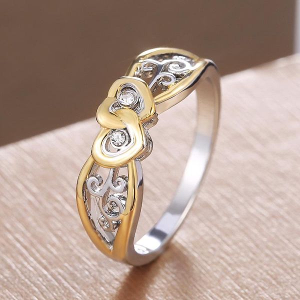 wedding rings caoshi lovely heart for women two tone designed romantic anniversary party jewelry valentine's day gift wholesale, Slivery;golden
wedding rings caoshi lovely heart for women two tone designed romantic anniversary party jewelry valentine's day gift wholesale, Slivery;golden