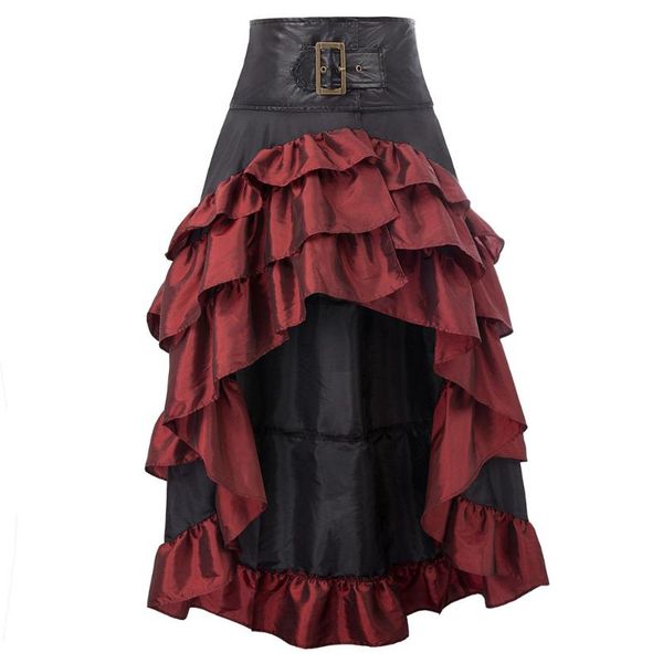 skirts women high waist retro vintage steampunk gothic party ruffle high-low punk medieval skirt long cake womens clothes 6xl, Black
skirts women high waist retro vintage steampunk gothic party ruffle high-low punk medieval skirt long cake womens clothes 6xl, Black