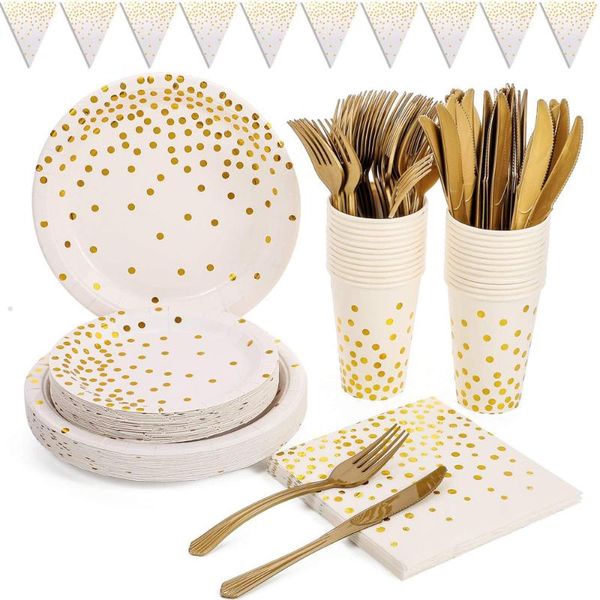 disposable dinnerware white gold party tableware supplies set plates baby shower engagement wedding serves birthday decorations
disposable dinnerware white gold party tableware supplies set plates baby shower engagement wedding serves birthday decorations