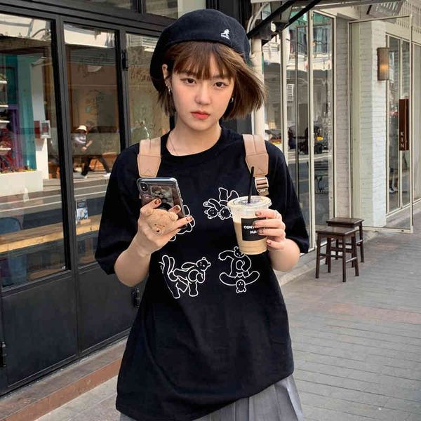 2color summer caroon bear funny short sleeve t-shirts womens tee shirt femme women slim lace up cropped (c5090 210423, White
2color summer caroon bear funny short sleeve t-shirts womens tee shirt femme women slim lace up cropped (c5090 210423, White