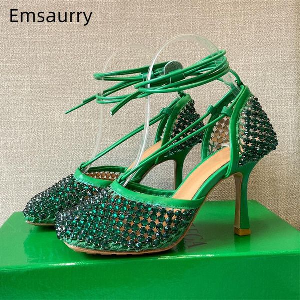 dress shoes luxury diamond air mesh women's pumps thin high heel side fretwork square toe ankle wrap rhinestone party, Black
dress shoes luxury diamond air mesh women's pumps thin high heel side fretwork square toe ankle wrap rhinestone party, Black