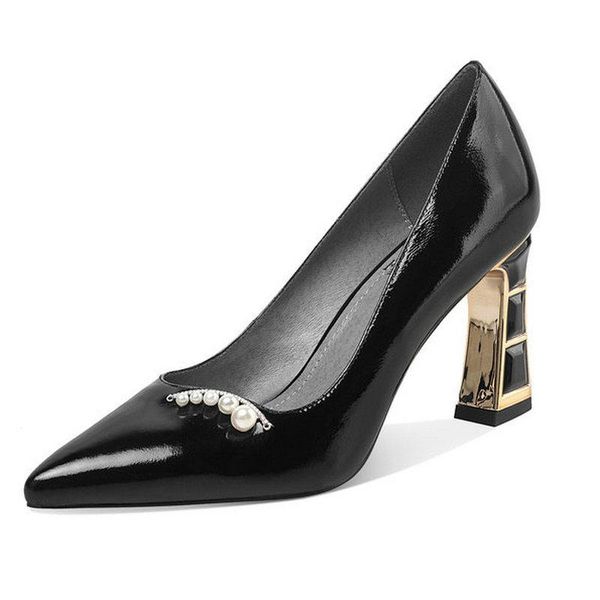 dress shoes pearl genuine leather women poined toe summer female 2022 autumn high heels party dancing pumps size 41 42 43, Black
dress shoes pearl genuine leather women poined toe summer female 2022 autumn high heels party dancing pumps size 41 42 43, Black