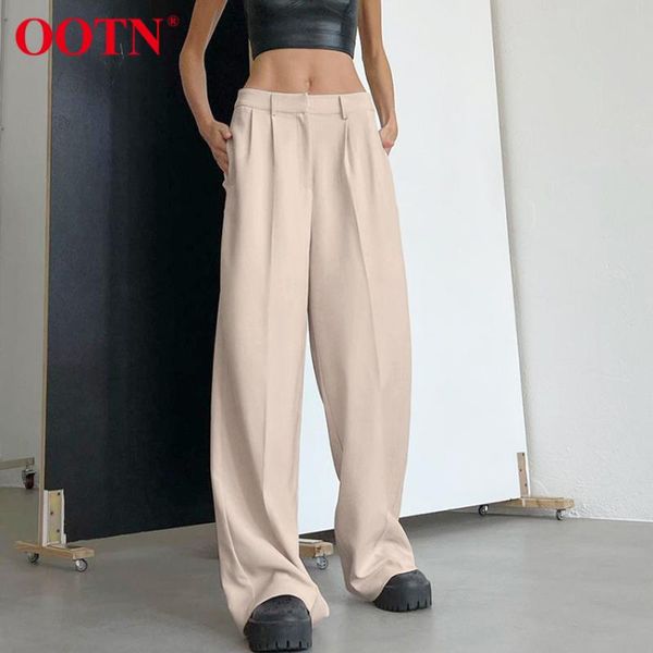 women's pants & capris ootn streetwear high waist pleated zipper wide leg women pocket button beige floor-length trouser spring autumn, Black;white
women's pants & capris ootn streetwear high waist pleated zipper wide leg women pocket button beige floor-length trouser spring autumn, Black;white