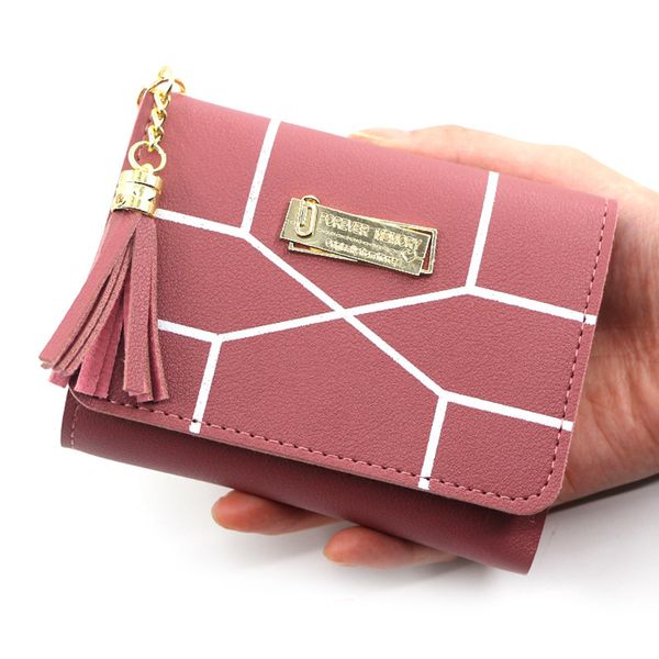 leisure fresh tassel wallet small 30% off women's hand short solid color certificate change card bag, Red;black
leisure fresh tassel wallet small 30% off women's hand short solid color certificate change card bag, Red;black