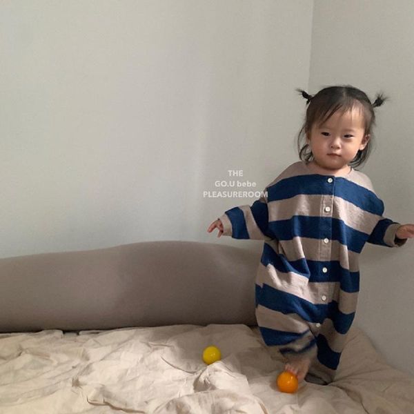 jumpsuits 2021 baby fall style long-sleeved romper boy fashion casual loose striped one-piece, Blue
jumpsuits 2021 baby fall style long-sleeved romper boy fashion casual loose striped one-piece, Blue