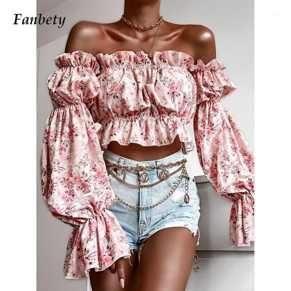 women's blouses & shirts slash neck women autumn elegant printed long sleeved pullover spring casual puff sleeve super short shirt, White
women's blouses & shirts slash neck women autumn elegant printed long sleeved pullover spring casual puff sleeve super short shirt, White