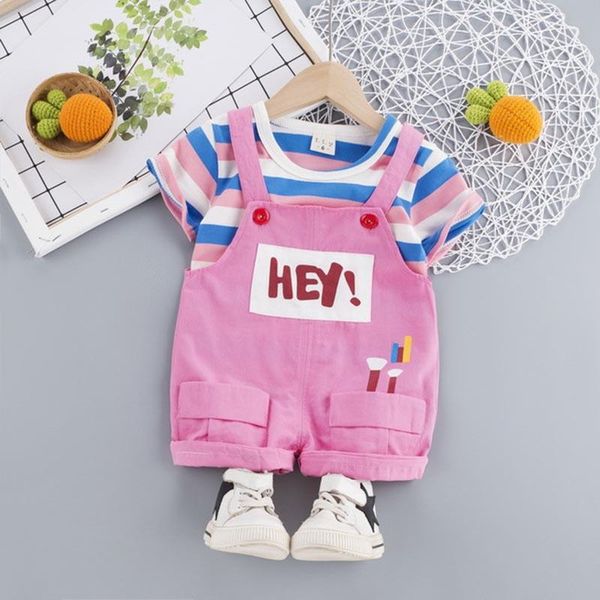clothing sets children summer 2pcs color striped pullover t-shirt letter set boy girl fashion vitality overalls suit toddler jumpsuit outfit, White
clothing sets children summer 2pcs color striped pullover t-shirt letter set boy girl fashion vitality overalls suit toddler jumpsuit outfit, White